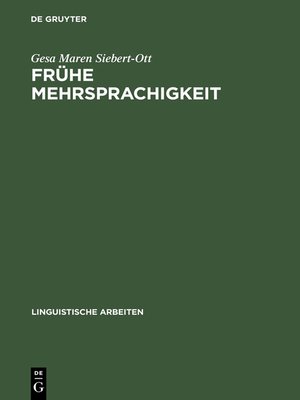 cover image of Frühe Mehrsprachigkeit